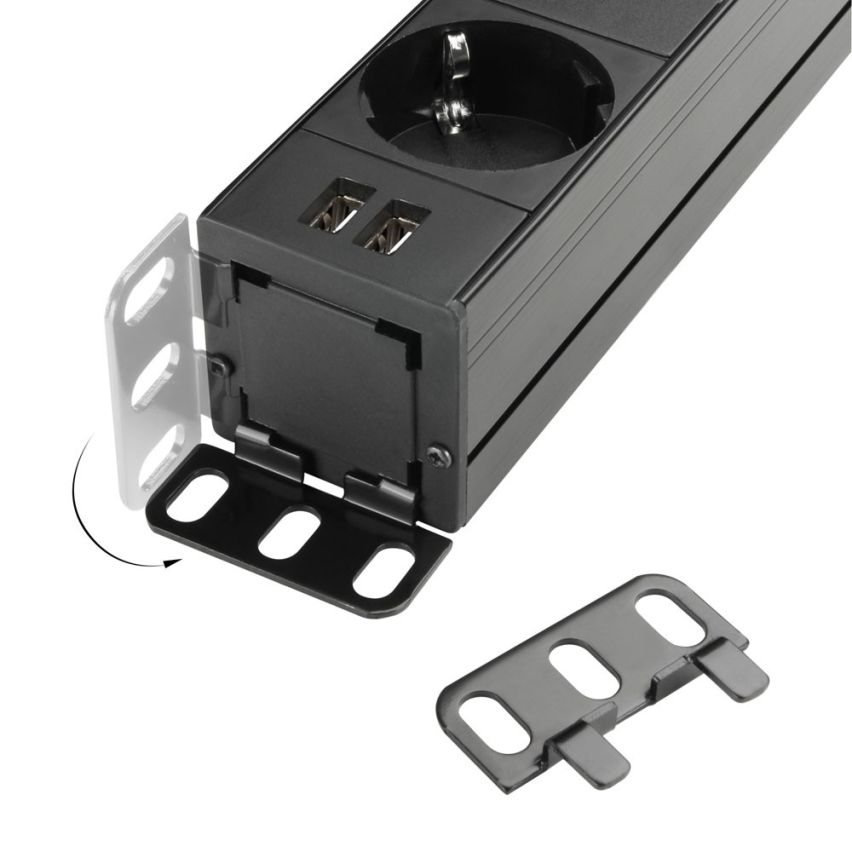 8-Outlet 1 Power Strip With Dual USB Charging