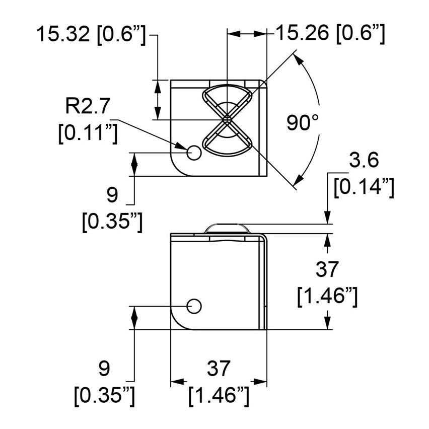 Flat Corner With Interlocking Cutouts