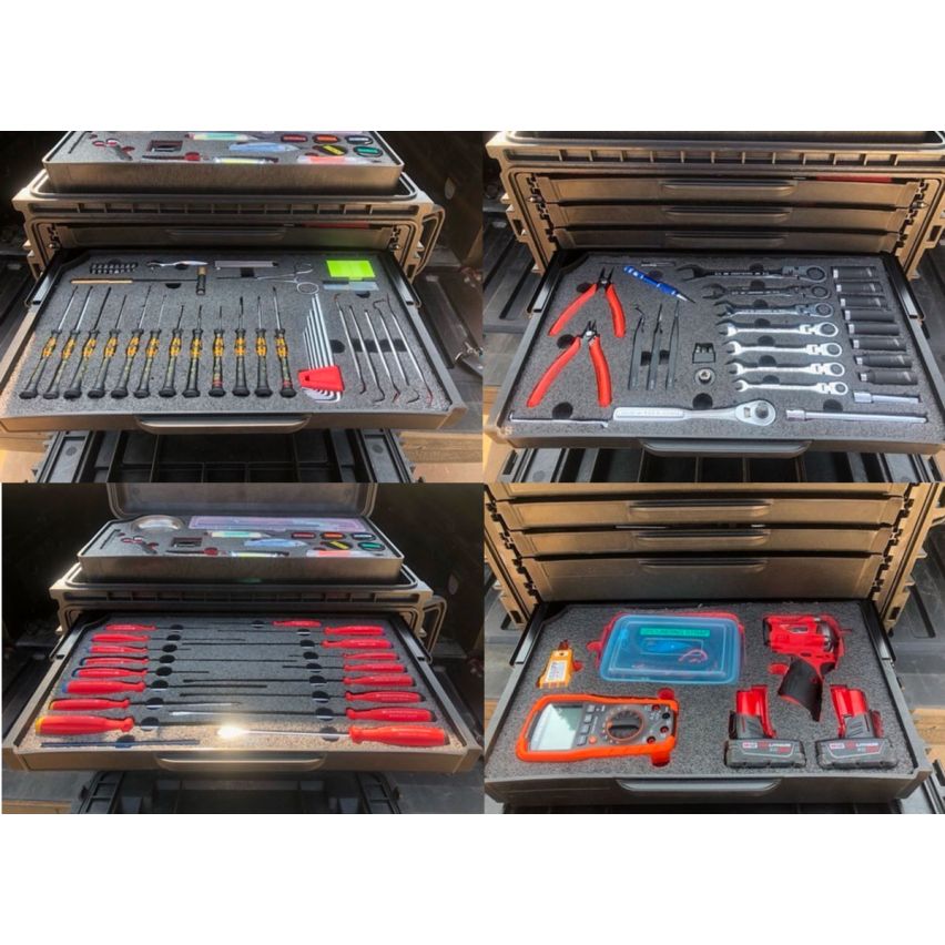 MLF 0450 9-Piece Foam Set - 6 shallow + 1 deep drawers