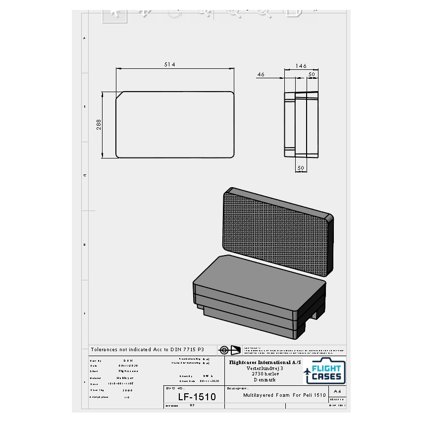 Peli 1510MLF Multilayer Foam