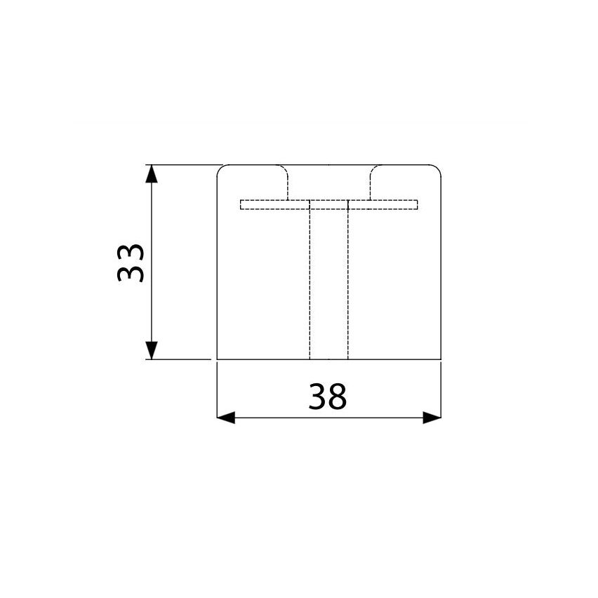 8 x 4913 Rubber Foot 38 x 33 mm