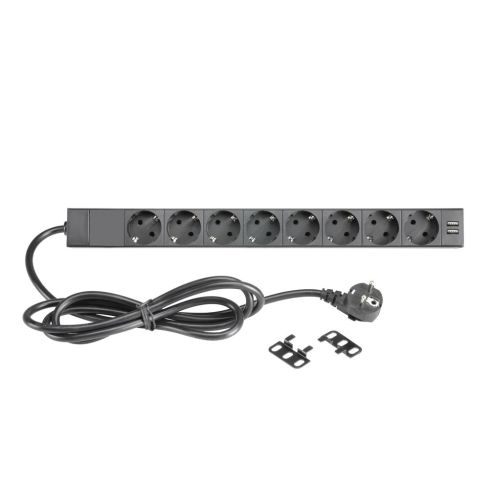 8-Outlet 1 Power Strip With Dual USB Charging
