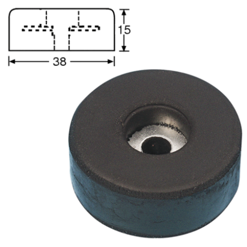 4x 4907 Rubber Foot 38 x 15 mm